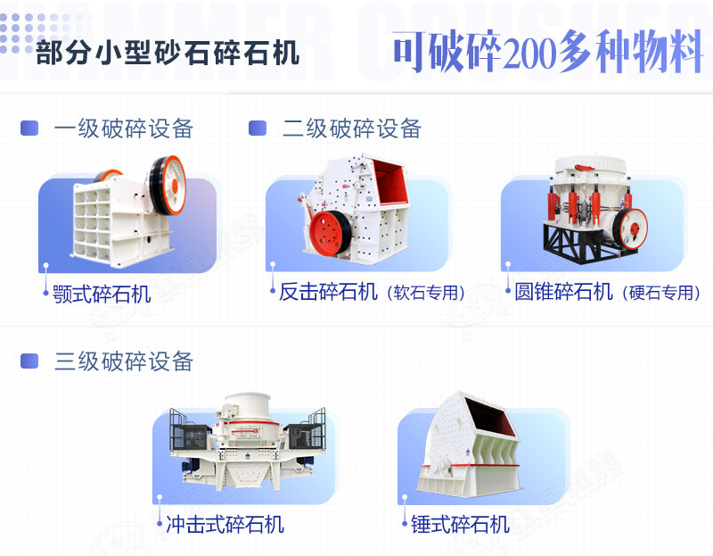 常見的幾種固定式小型碎石機圖片展示