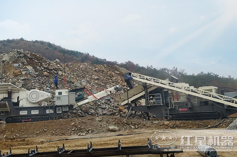 山東煙臺花崗巖流水生產線生產現場